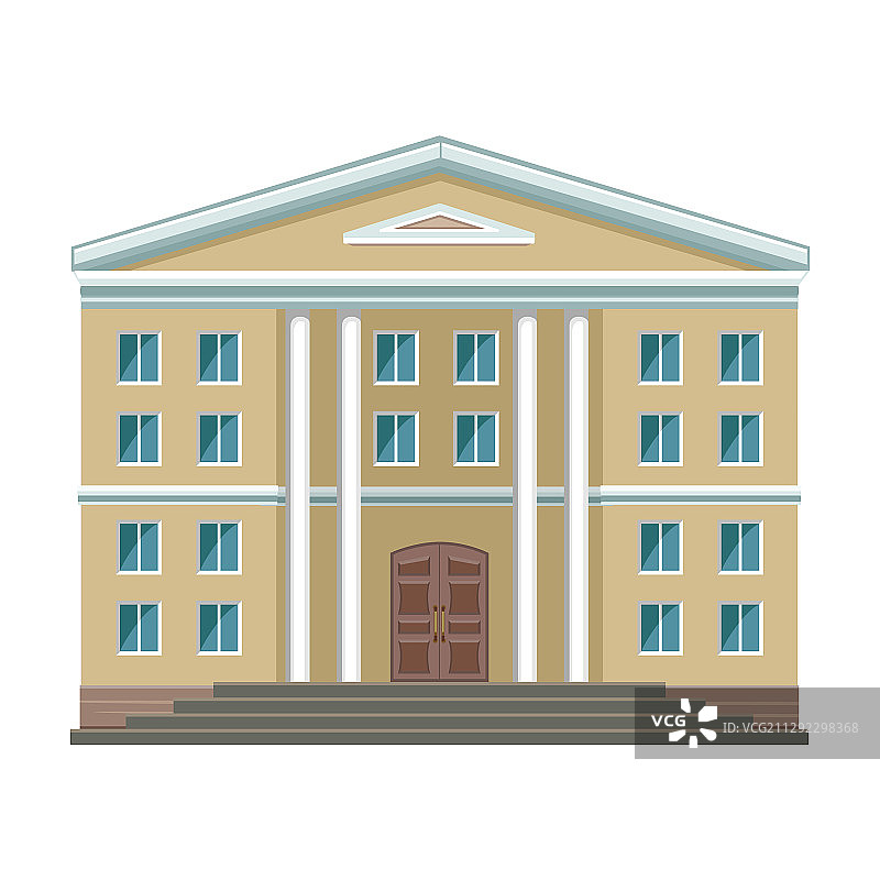 政府大楼卡通图标图片素材