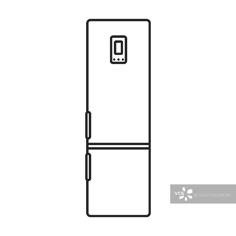 厨房冰箱轮廓图标图片素材