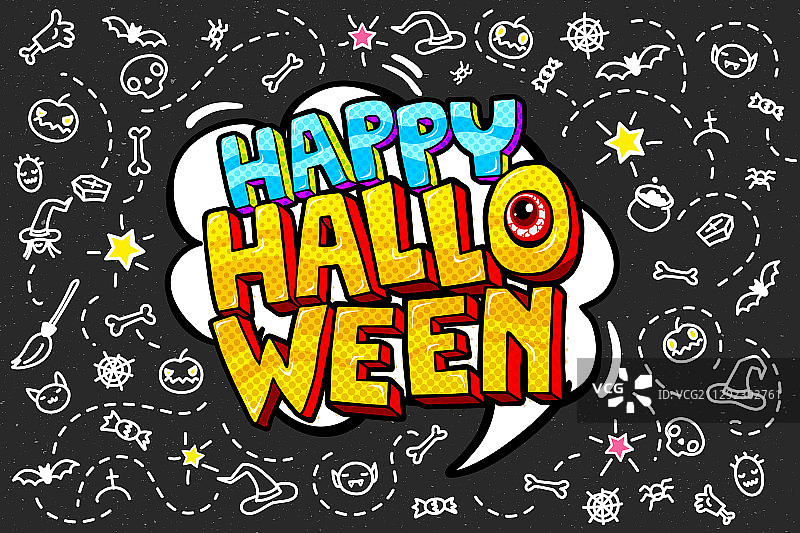 万圣节快乐留言黑板图片素材