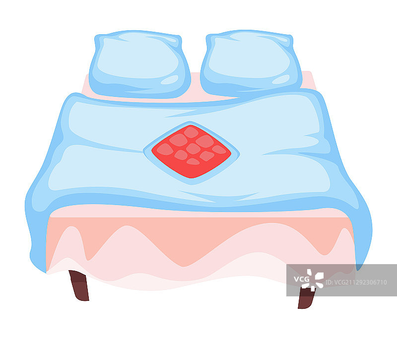 亚麻或床上用品枕套和毯子图片素材