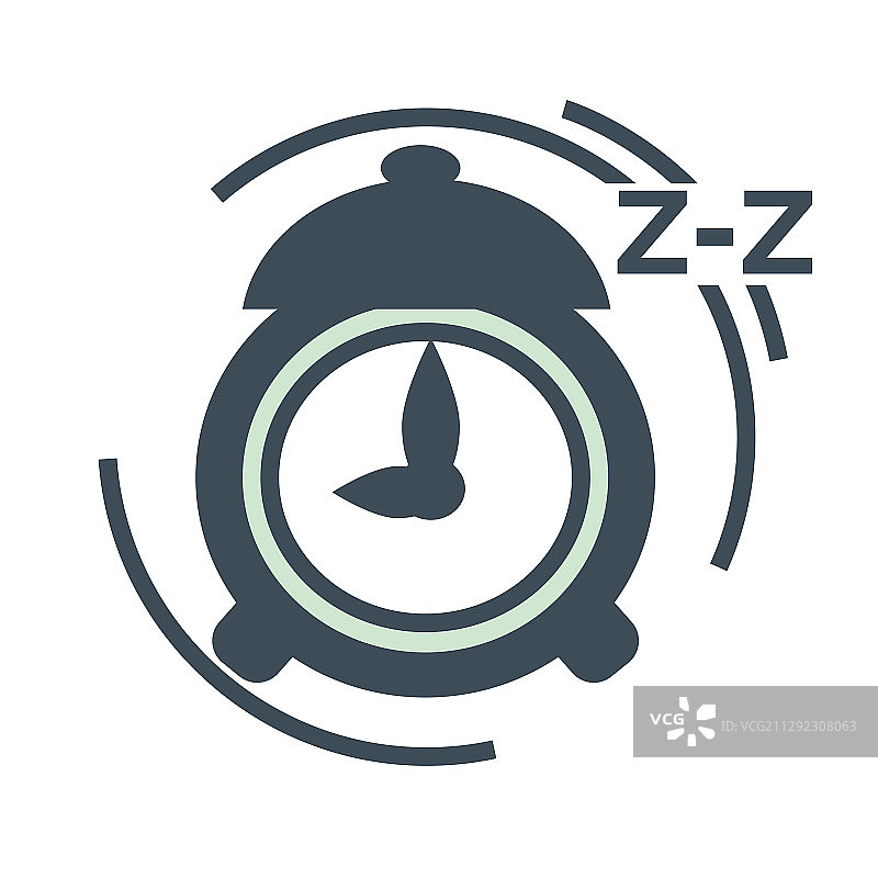 从睡眠中醒来的概念闹钟隔离图片素材