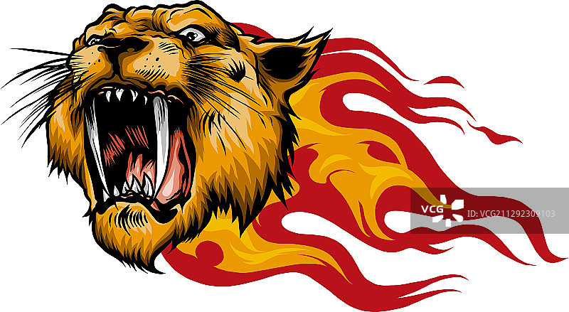 火焰虎头图片素材