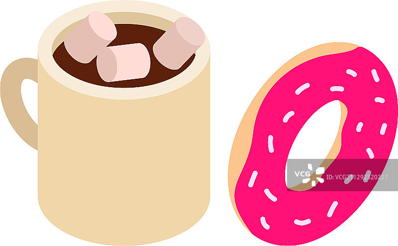 美味早餐图标2.5D风格图片素材