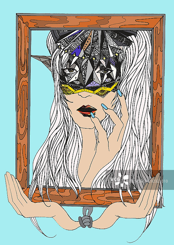 《女王》创意插画图片素材