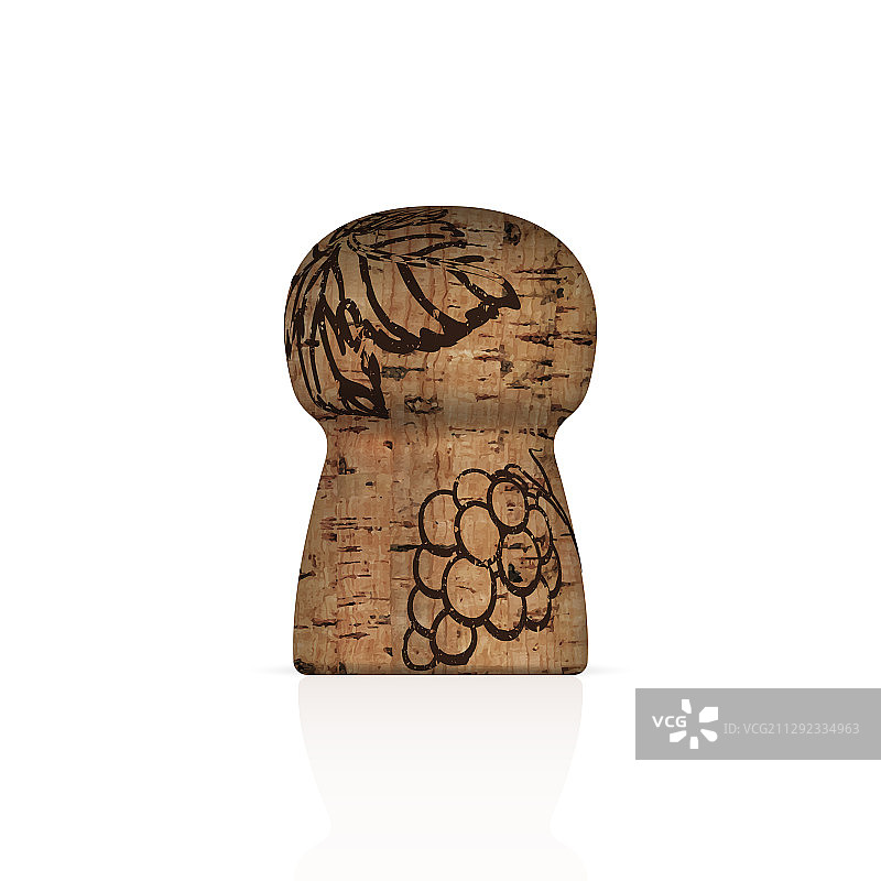 香槟瓶塞正面图图片素材