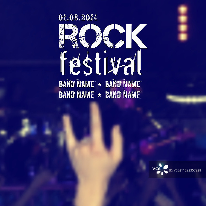 摇滚舞台人群模糊背景图片素材