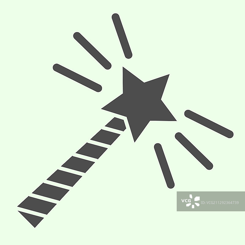 带星星的魔棒实体图标图片素材