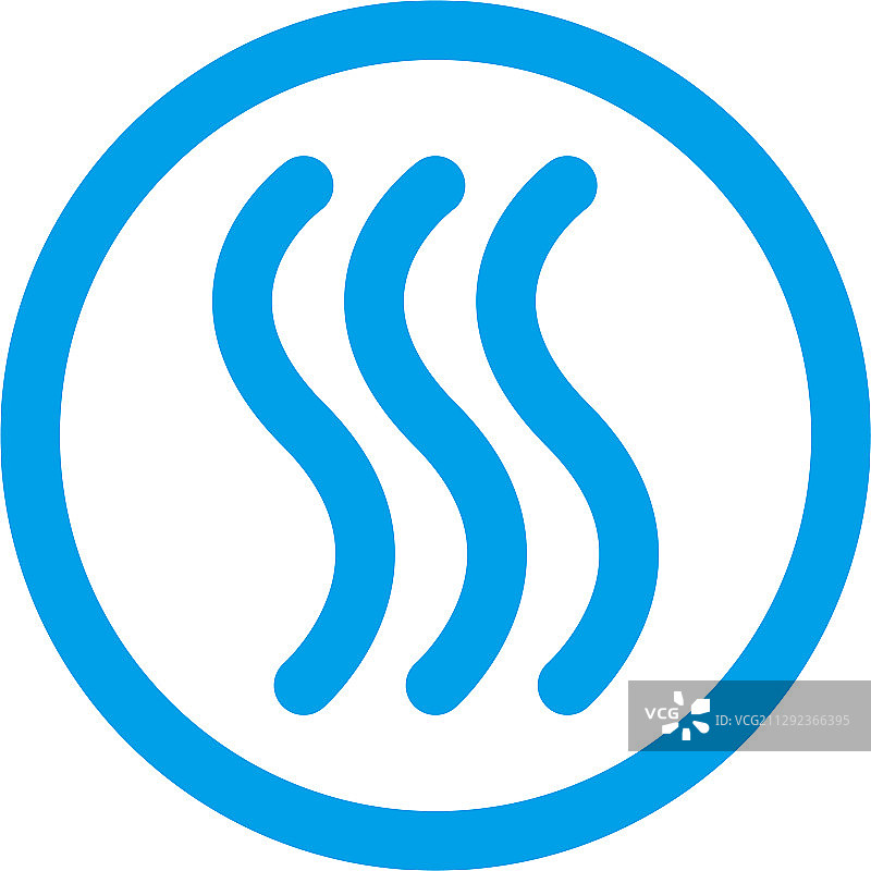 圆形线性热蒸汽图标图片素材