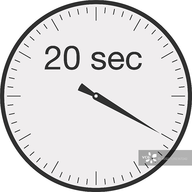 简单的20秒或20分钟定时器素材图片素材