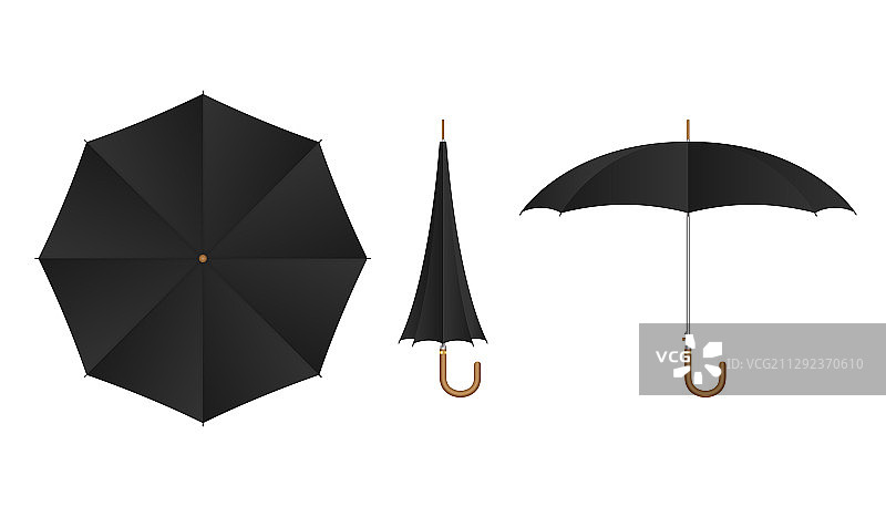 黑色雨伞合集图片素材