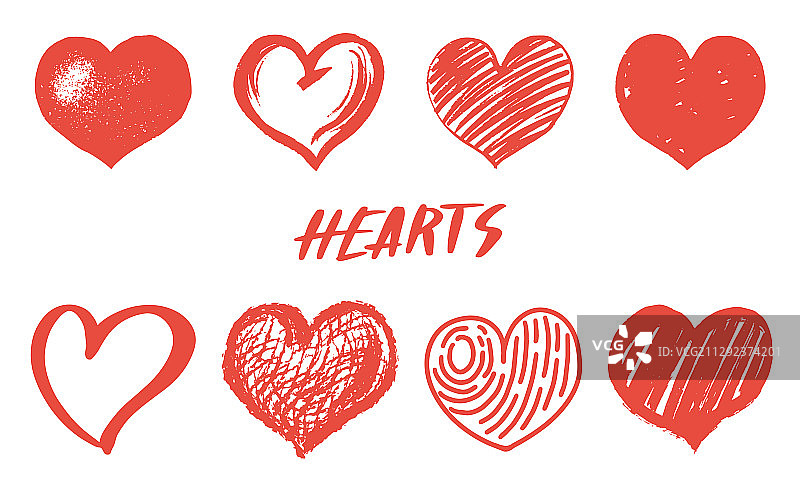 社交媒体复古爱心点赞评论图标集图片素材