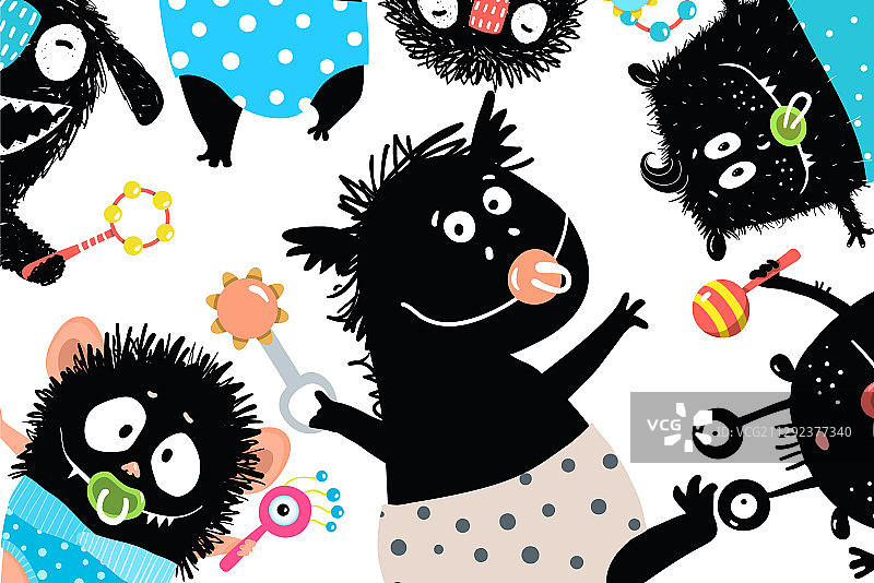 怪诞幽默的怪物背景图片素材