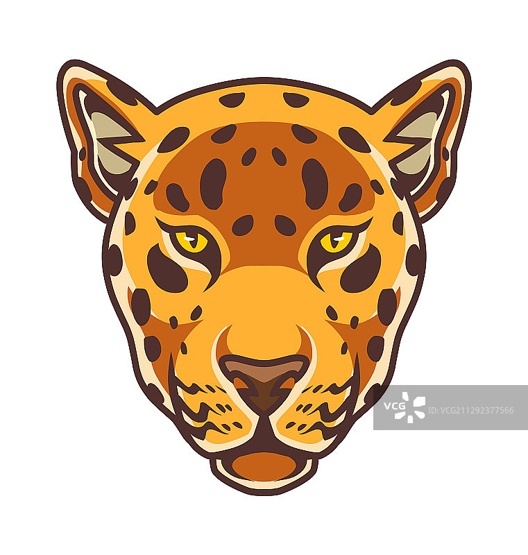 猎豹头像吉祥物标志图片素材