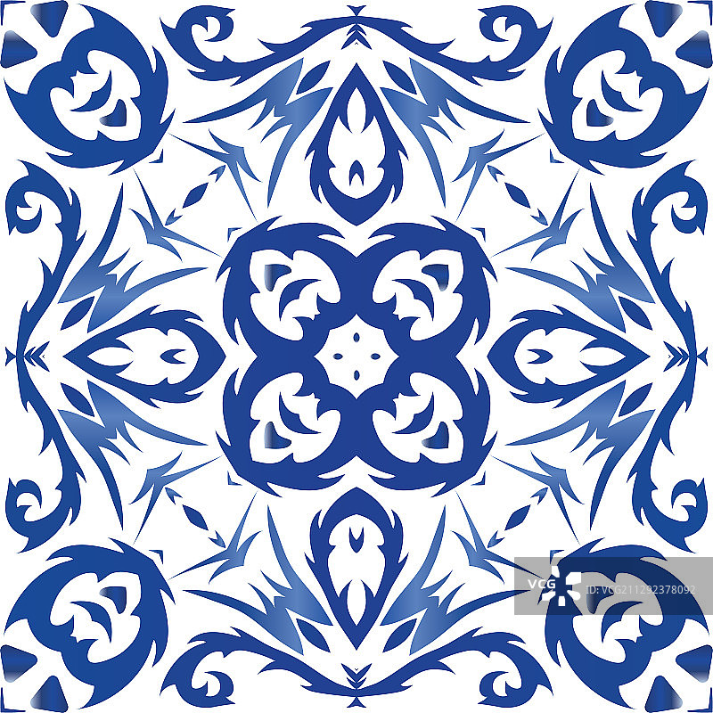 彩色瓷砖中的装饰图案图片素材