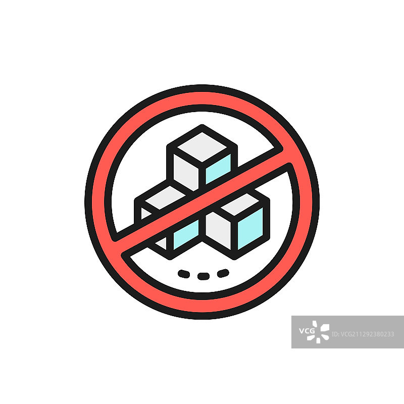 禁止糖果的标志图片素材