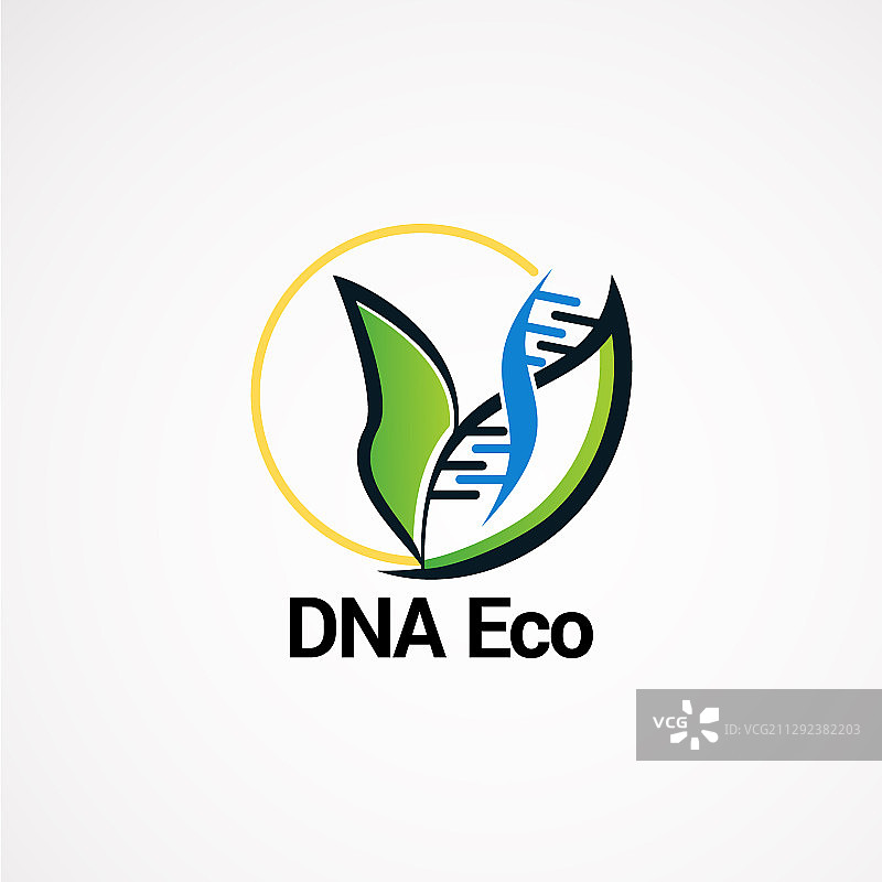 DNA环保标志概念图标元素和模板图片素材