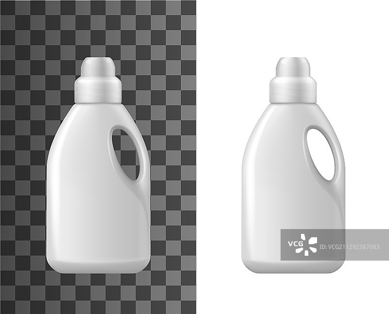 隔离的清洁剂瓶模型图片素材