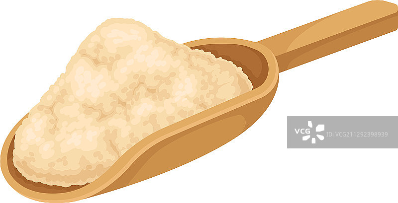 木勺中的蔗糖图片素材
