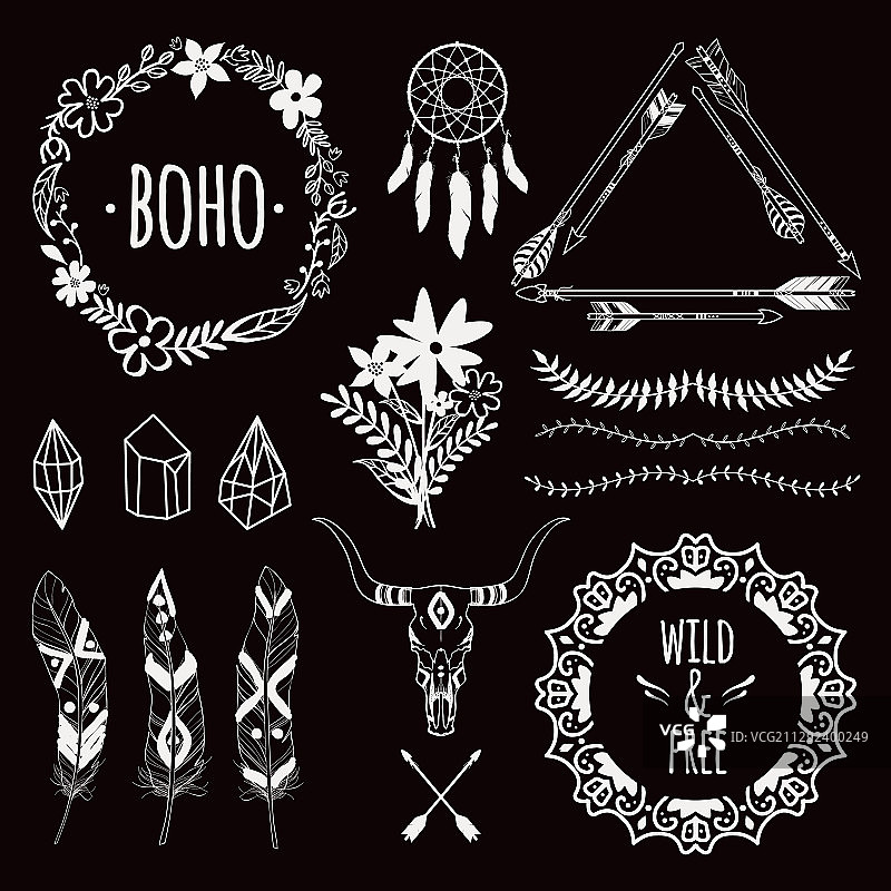 单色民族风箭头羽毛素材图片素材