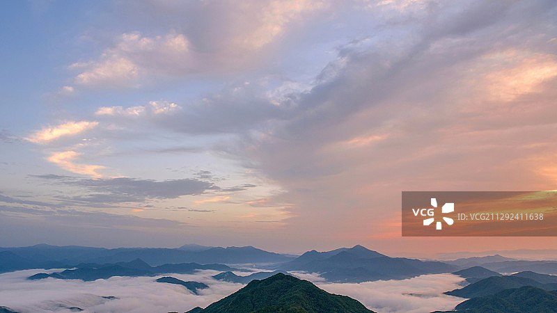 绀岳山朝霞图片素材