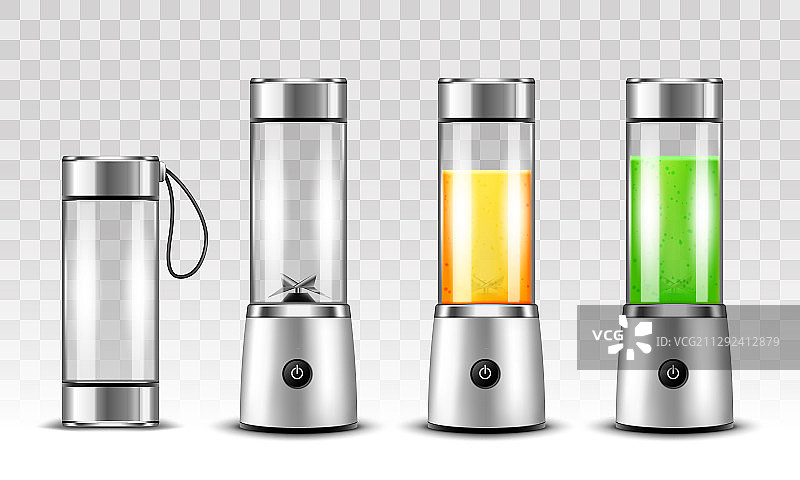 逼真榨汁机搅拌机厨房电器套装图片素材