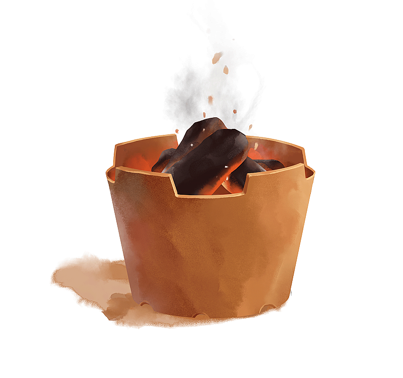 冬天碳炉元素图片素材