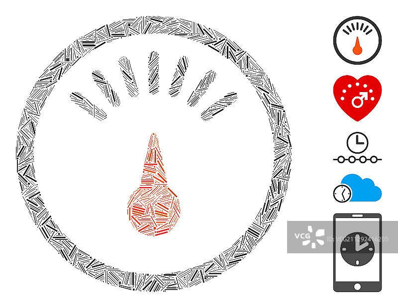 线条马赛克仪表图片素材