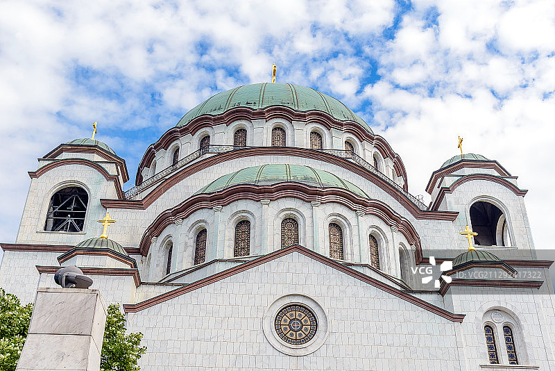 塞尔维亚贝尔格莱德圣萨瓦大教堂图片素材