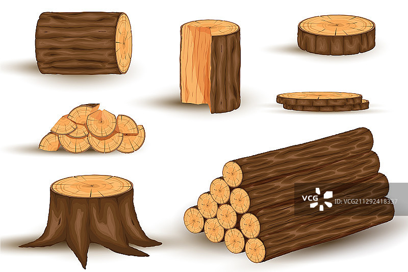 木材原料和制成品图片素材