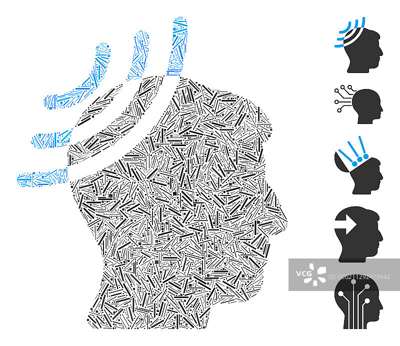 无线电接收器拼贴图片素材