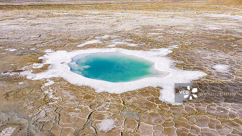 2020.7.13航拍青海大柴旦翡翠湖～梦幻翡翠湖图片素材