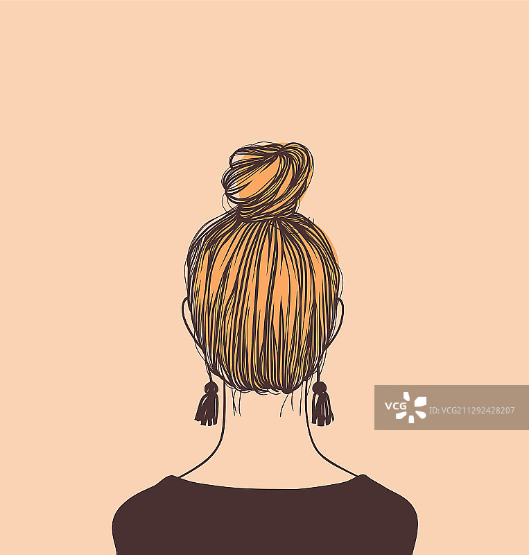 手绘时尚丽人肖像图片素材