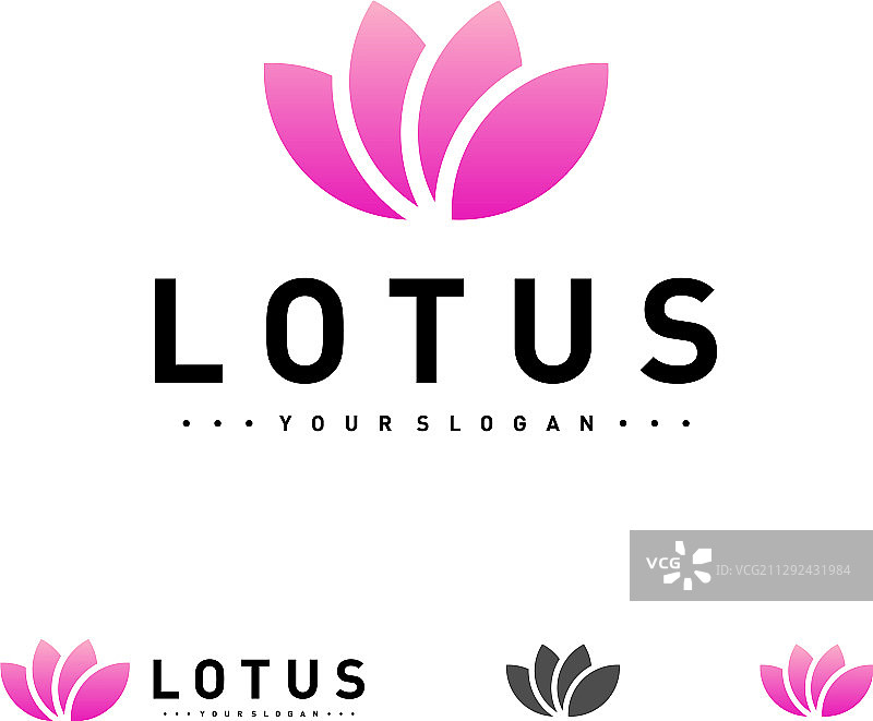 莲花高端logo设计模板图片素材