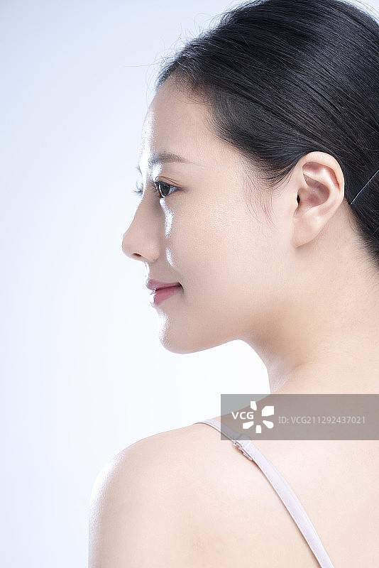 东方女人妆面图片素材