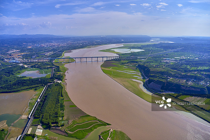 三门峡市看黄河图片素材