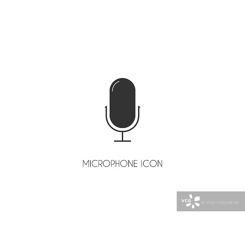 网页麦克风扁平图标EPS10图片素材