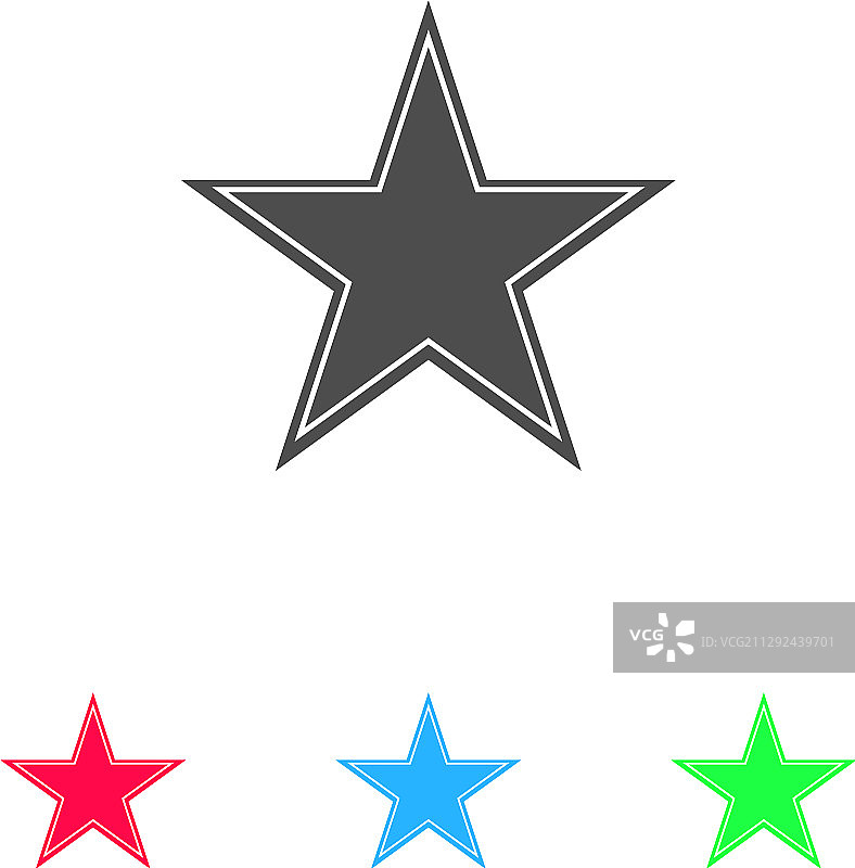 扁平风格星星图标图片素材