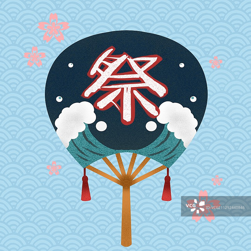 日本团扇元素图片素材