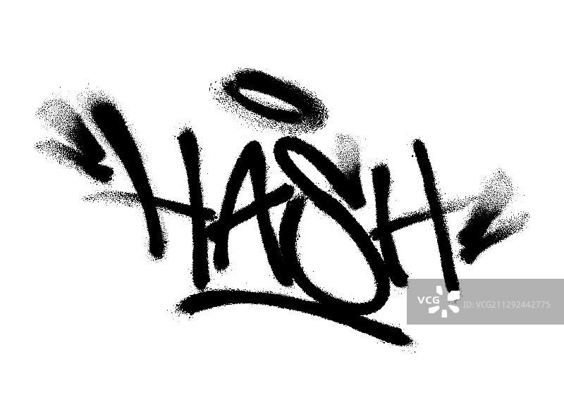 黑色喷涂的井号字体涂鸦图片素材