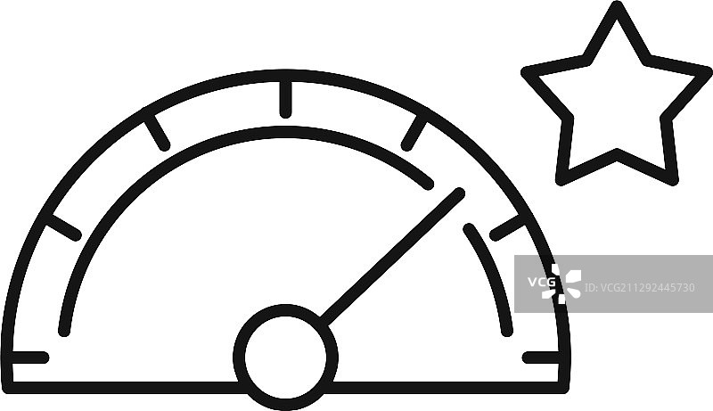 SEO速度计轮廓图标图片素材