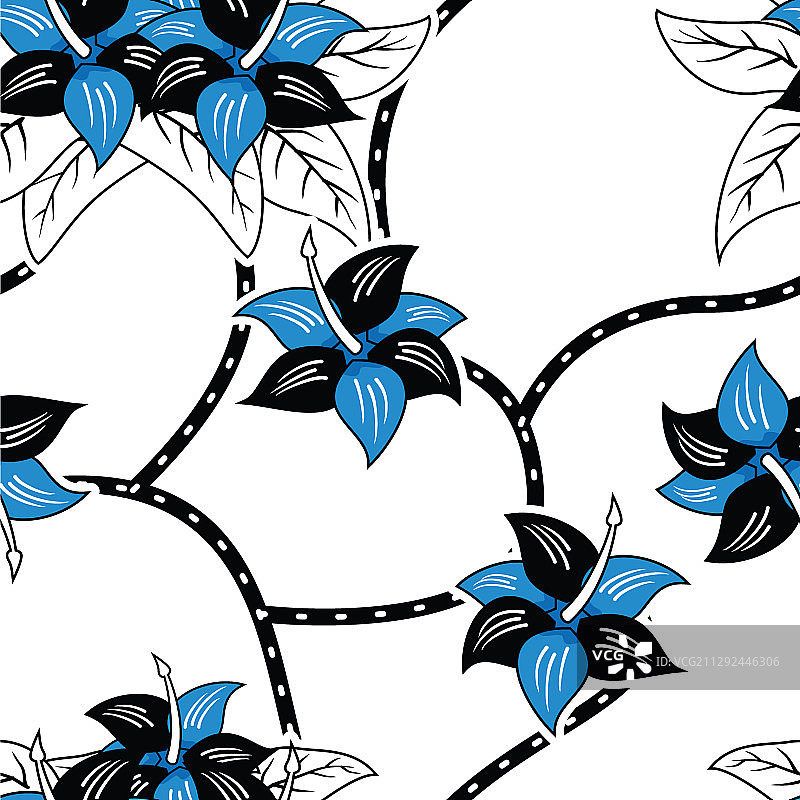 花卉蜡染图案图片素材