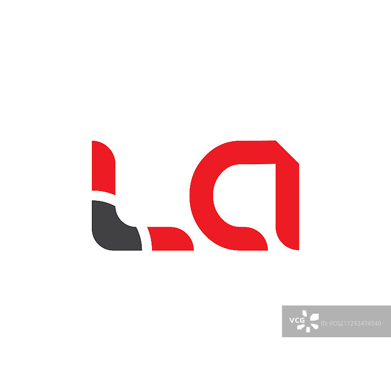 LA字母商业logo设计模板图片素材