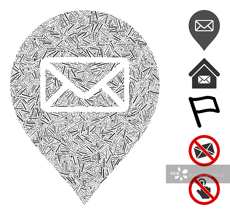 舱口拼贴邮局标记图标图片素材