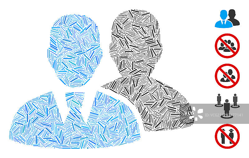 虚线马赛克用户图标图片素材