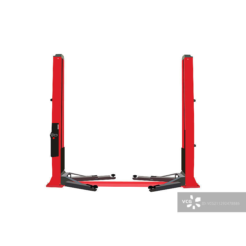 白色背景上的逼真升降卡车图片图片素材