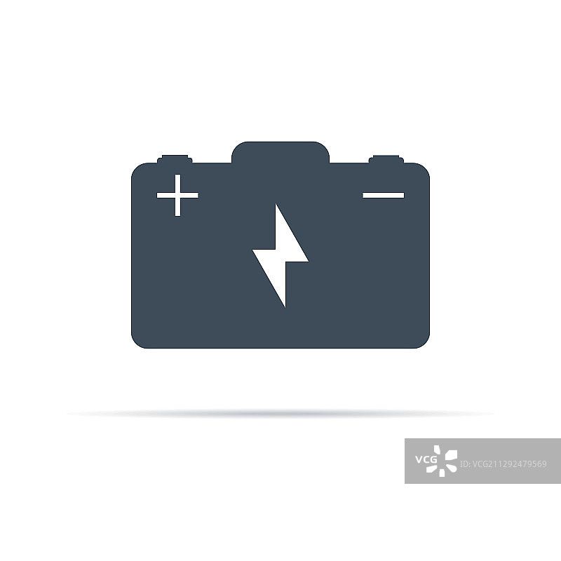 带正负极的电池图标图片素材