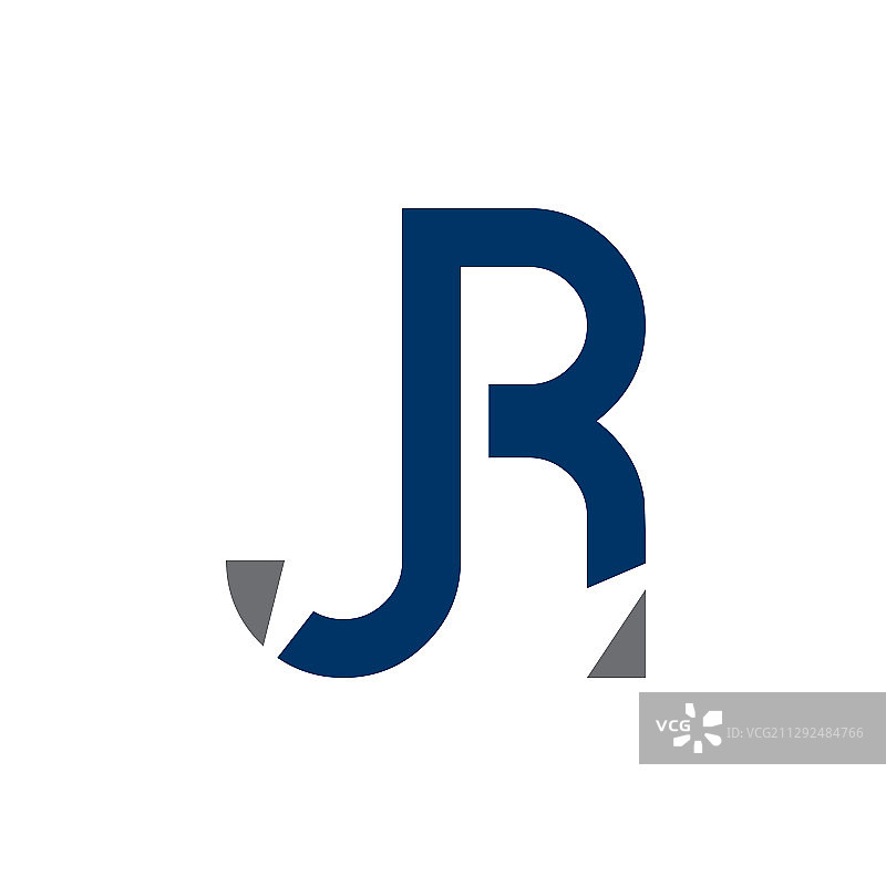 创意字母JR Logo设计模板图片素材
