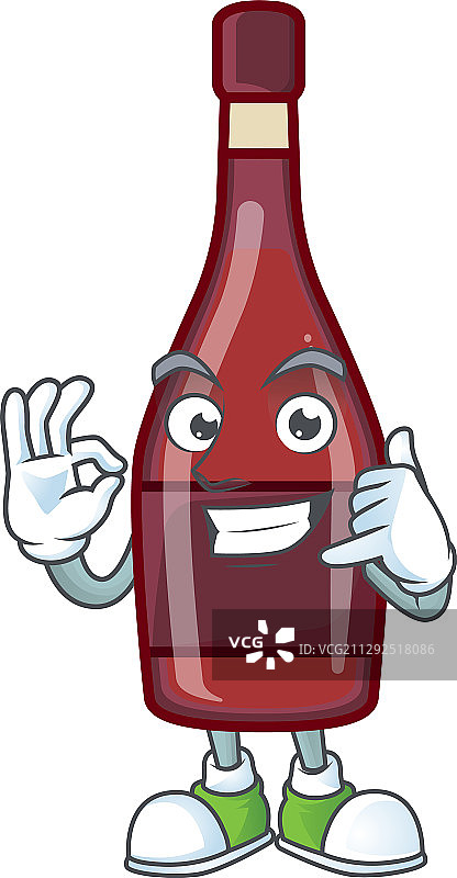 叫我搞笑的红酒瓶酒吉祥物图片风格图片素材