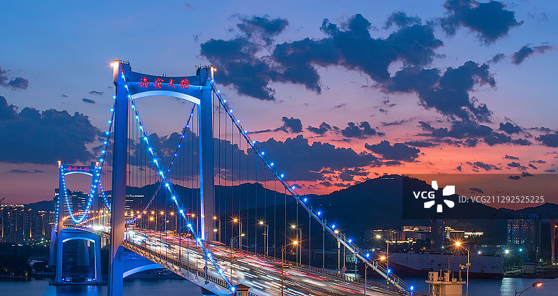海沧大桥夜景图片素材