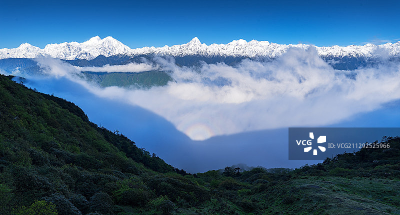 贡嘎佛光图片素材